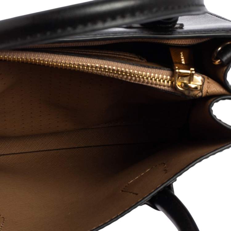 Pre Owned Michael Kors Black Leather Mini Mercer Love Tote