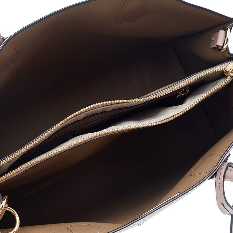 Pre Owned Michael Kors Beige Leather Large Mercer Tote