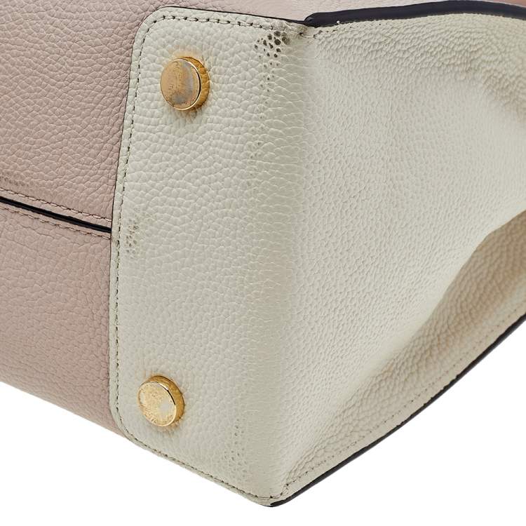 Pre Owned Michael Kors Beige Leather Large Mercer Tote