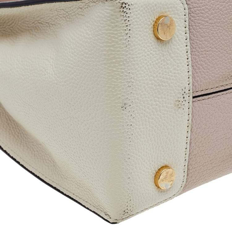 Pre Owned Michael Kors Beige Leather Large Mercer Tote