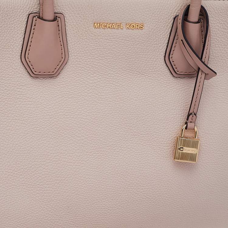 Pre Owned Michael Kors Beige Leather Large Mercer Tote