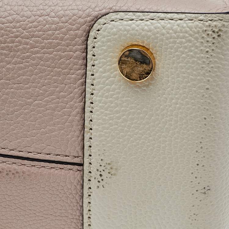 Pre Owned Michael Kors Beige Leather Large Mercer Tote