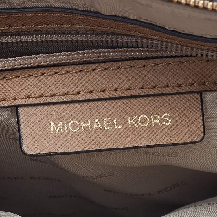 Pre Owned Michael Kors Beige Leather Large Mercer Tote