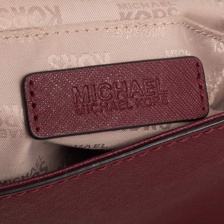 Pre Owned MICHAEL Michael Kors Red Leather Jamey Top Handle Bag