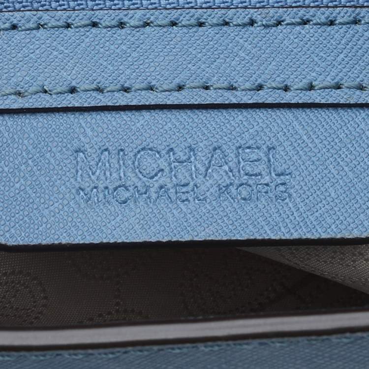 Pre Owned MICHAEL Michael Kors Blue Saffiano Leather Dillon Shoulder Bag