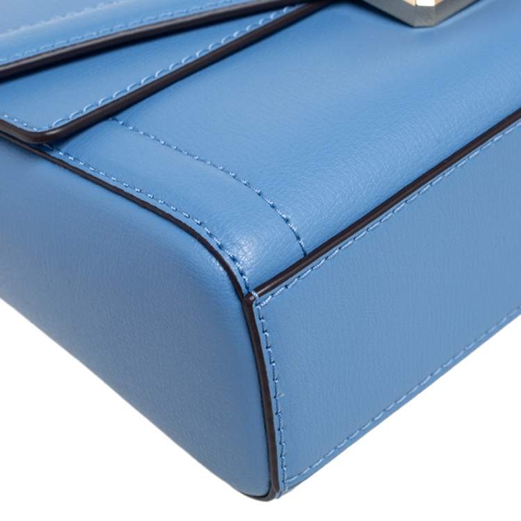 Pre Owned Michael Kors Blue Leather Kinsley Shoulder bag