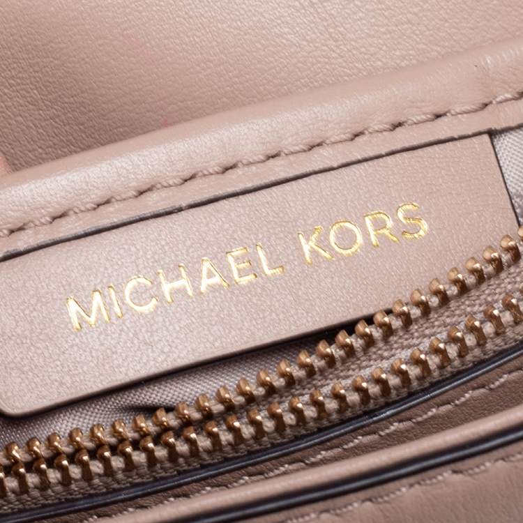Pre Owned Michael Kors Beige Leather Whitney Shoulder Bag