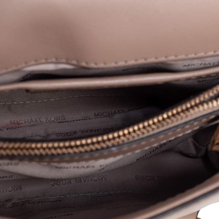 Pre Owned Michael Kors Beige Leather Whitney Shoulder Bag