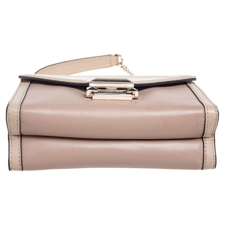 Pre Owned Michael Kors Beige Leather Whitney Shoulder Bag