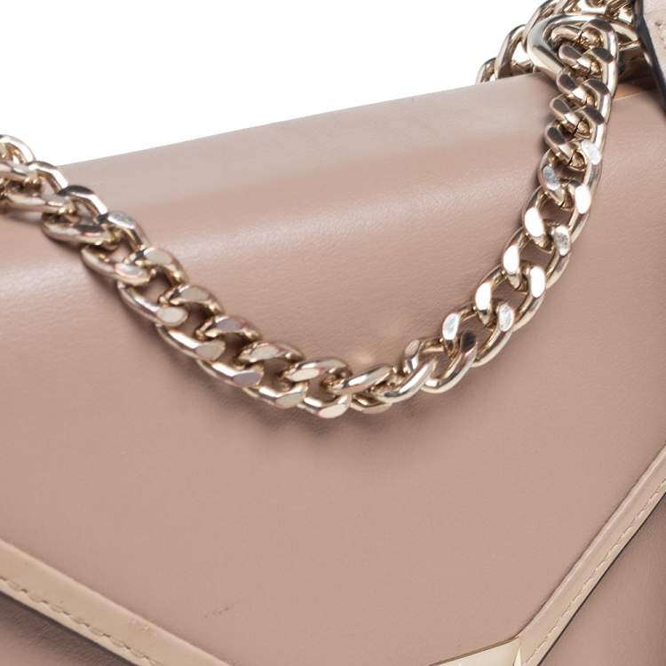 Pre Owned Michael Kors Beige Leather Whitney Shoulder Bag