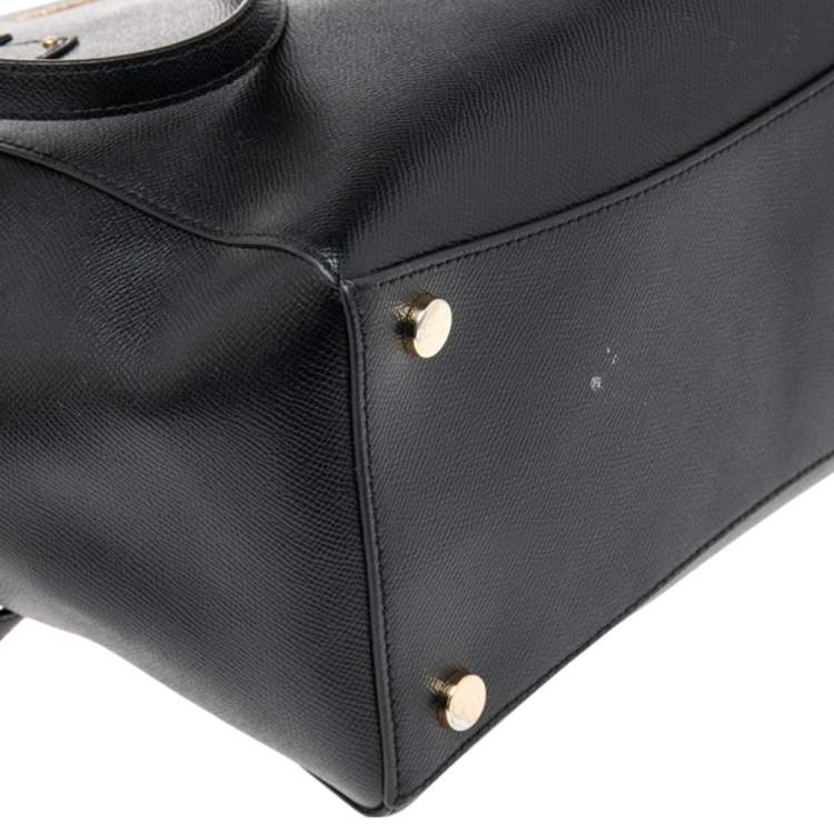 Pre Owned Michael Kors Black Leather Voyager Tote