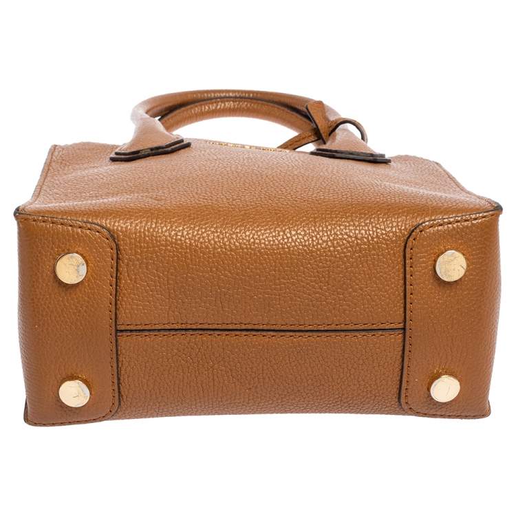 Pre Owned Michael Kors Brown Leather Mini Mercer Tote