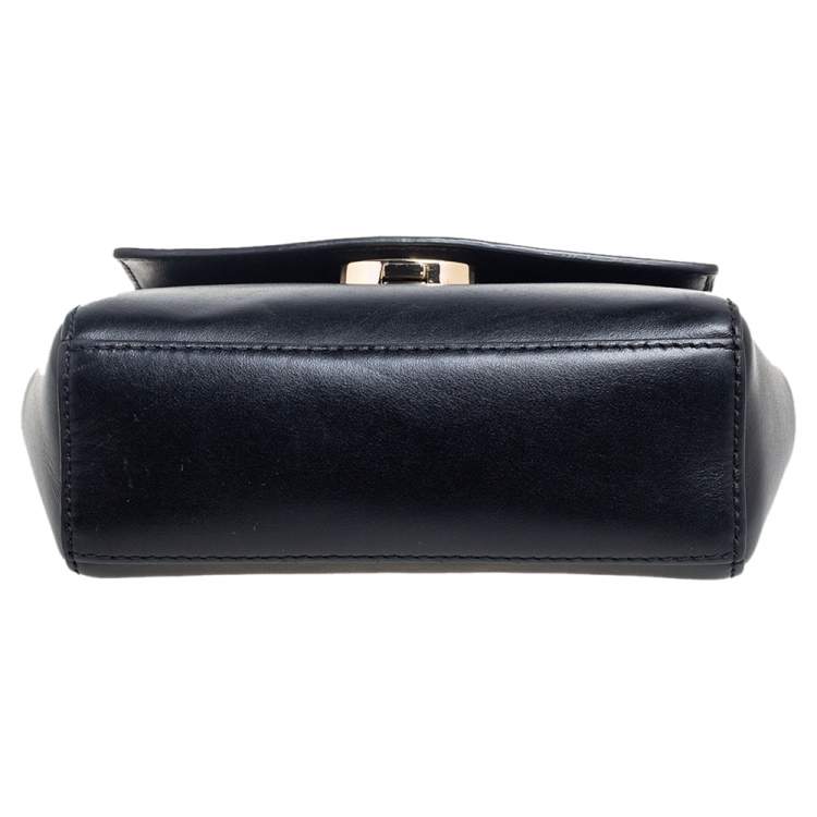 Pre Owned Michael Kors Black Leather Ava Top Handle Bag