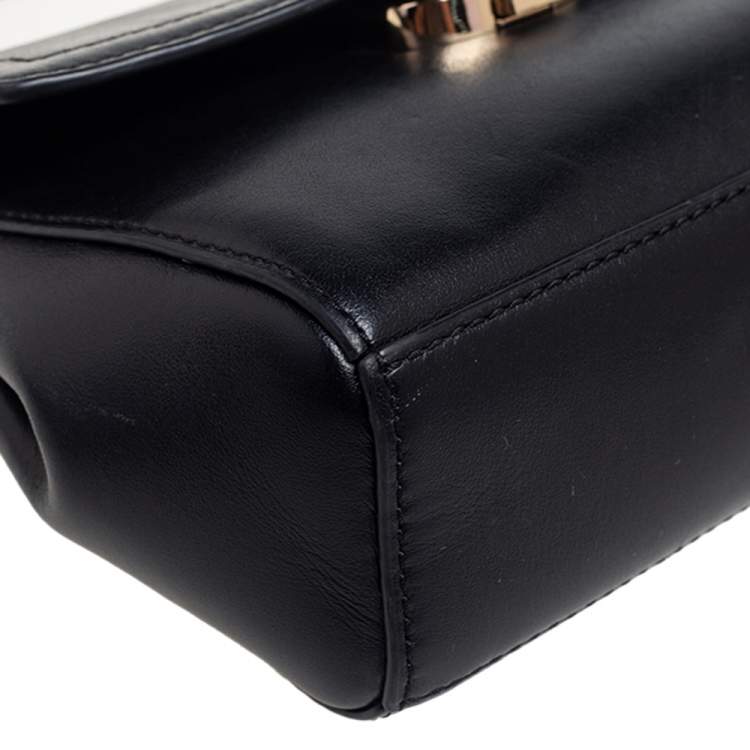Pre Owned Michael Kors Black Leather Ava Top Handle Bag