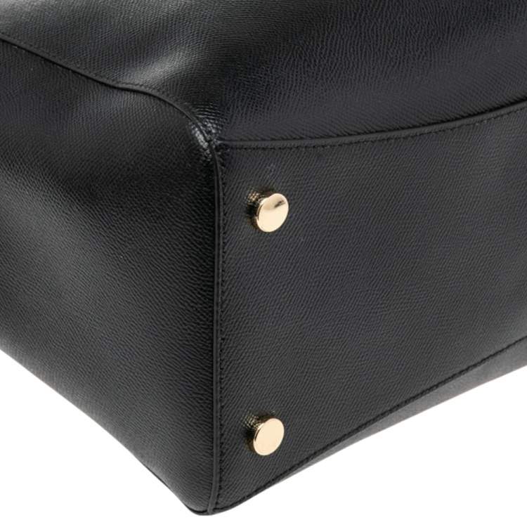 Pre Owned Michael Kors Black Leather Voyager Tote 