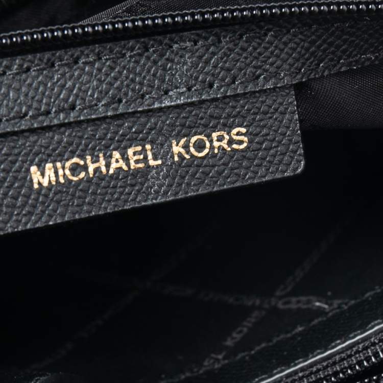 Pre Owned Michael Kors Black Leather Voyager Tote 