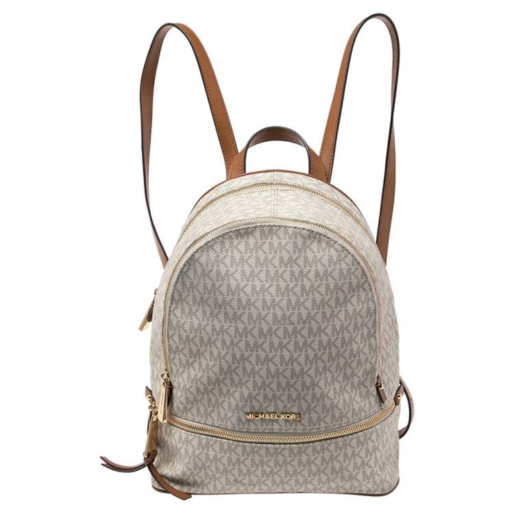 Michael Kors Rhea Zip Xtra Small Messenger Backpack Off white
