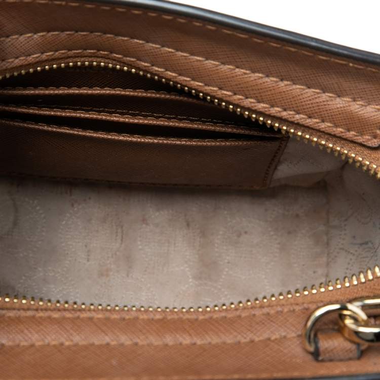 Pre Owned Michael Kors Brown Leather Mini Selma Crossbody Bag