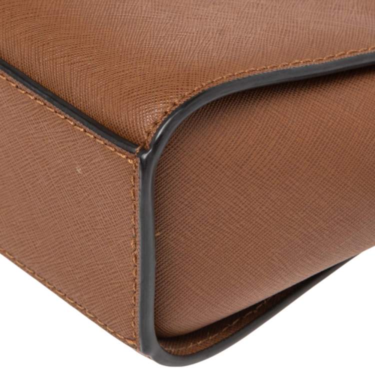 Pre Owned Michael Kors Brown Leather Mini Selma Crossbody Bag