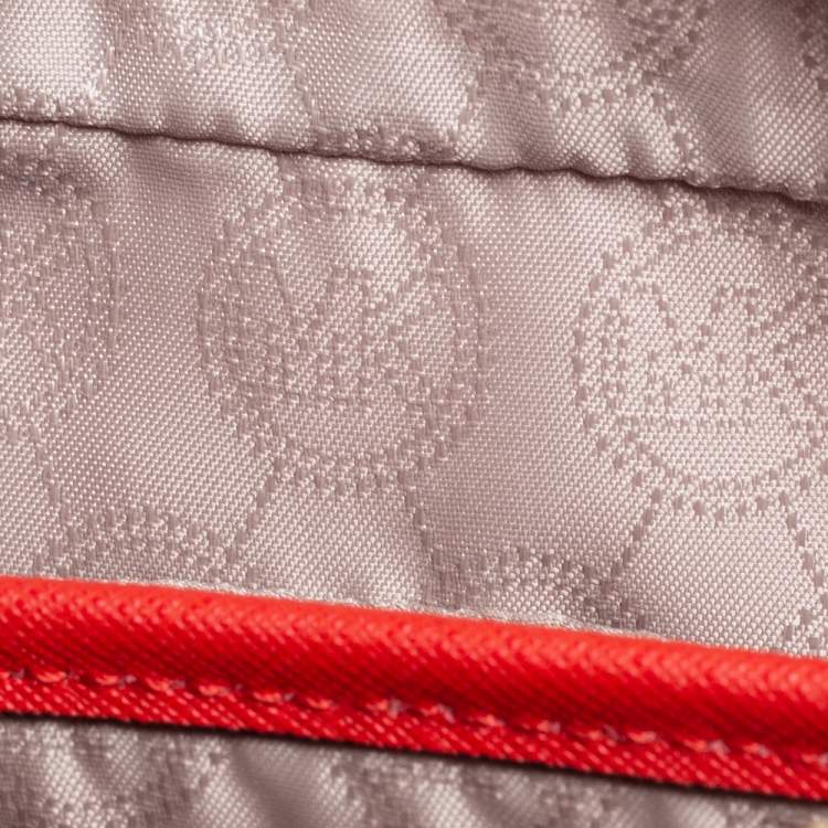 Pre Owned Michael Kors Red Saffiano Leather Jet Set Camera Crossbody Bag