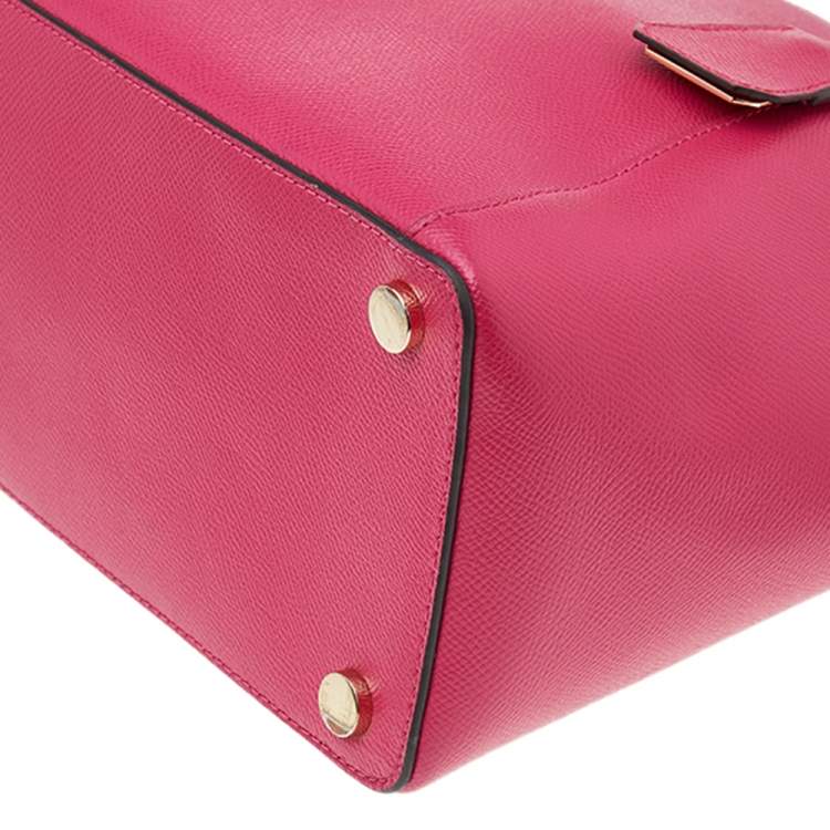 Pre Owned Michael Kors Fuchsia Leather Medium Maddie Tote