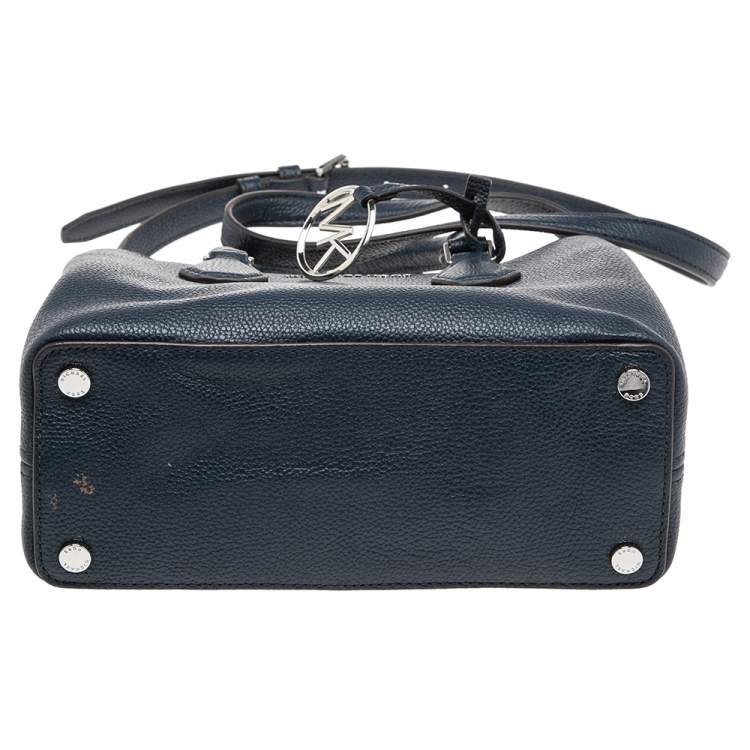 Pre Owned  Michael Kors Blue Leather Savannah Satchel