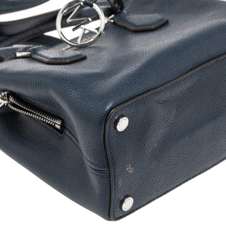 Pre Owned  Michael Kors Blue Leather Savannah Satchel