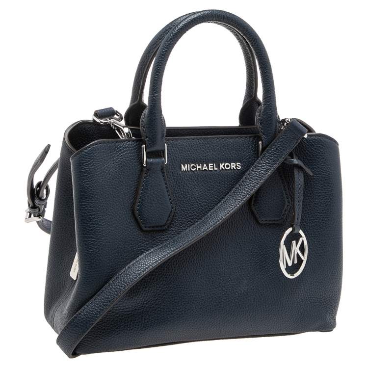 Pre Owned  Michael Kors Blue Leather Savannah Satchel