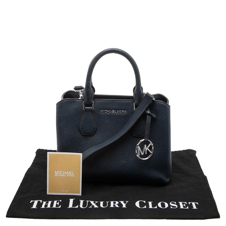 Pre Owned  Michael Kors Blue Leather Savannah Satchel