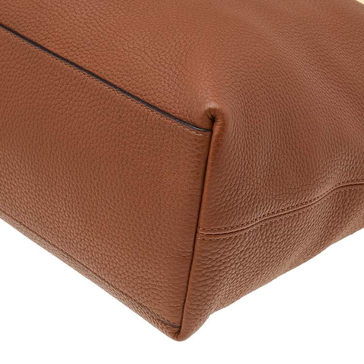 Pre Owned Michael Kors Brown Leather Skorpios Hobo