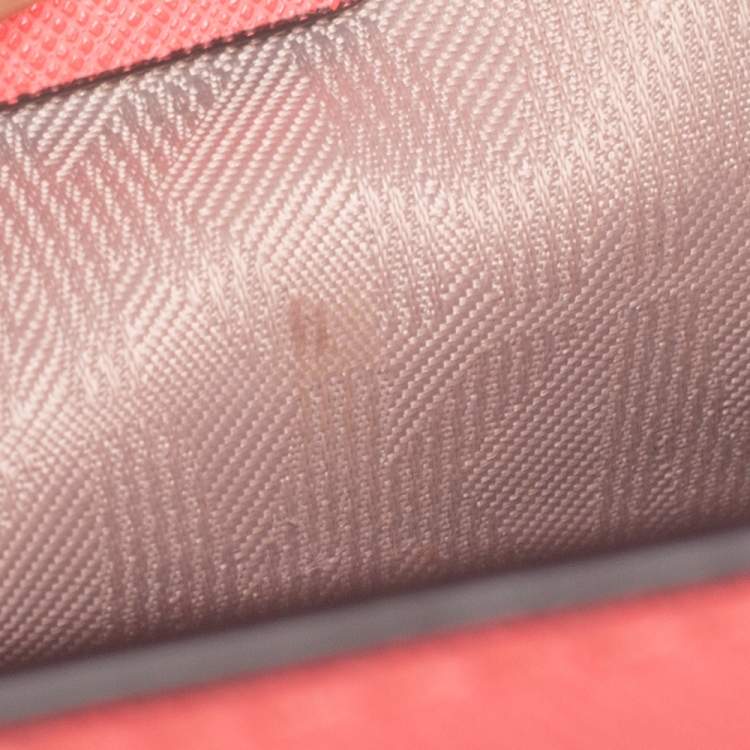 Pre Owned MICHAEL Michael Kors Neon Pink Saffiano Leather Dillon Tote