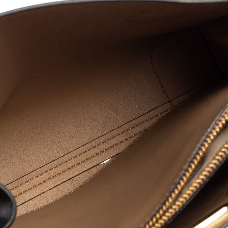 Pre Owned Michael Kors Black Perforated Leather Embellished Mini Mercer Tote