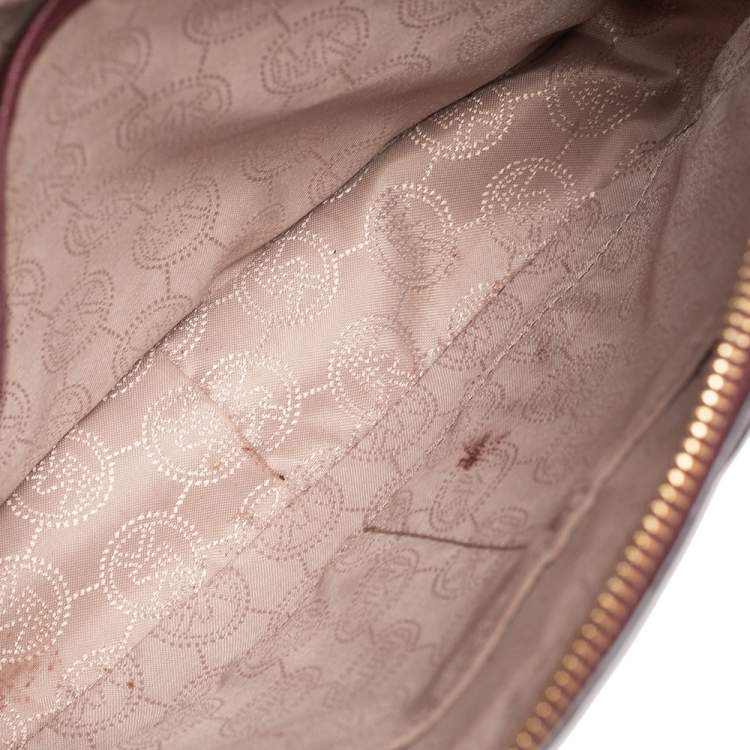 Pre Owned Michael Kors Burgundy Leather Camera Crossbody Bag