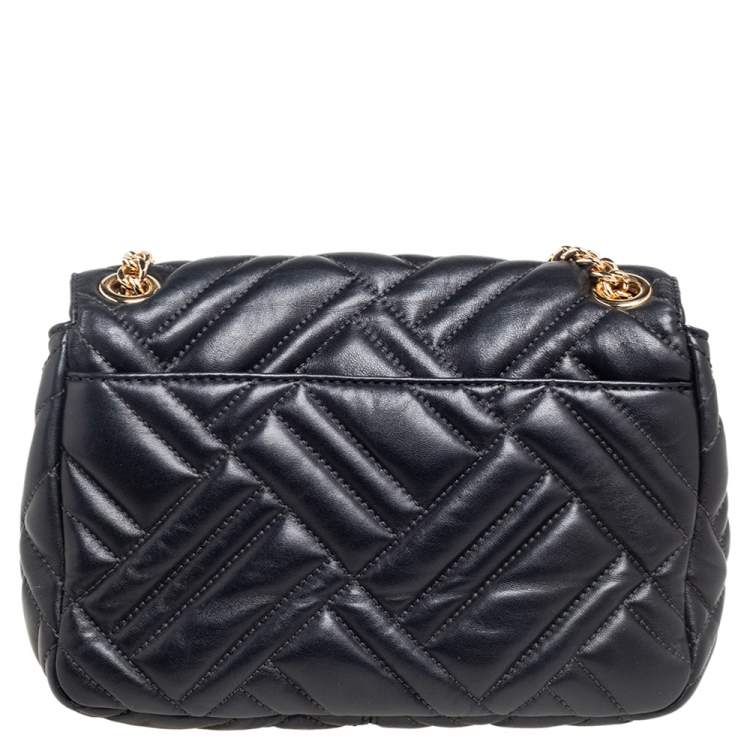 Pre Owned Michael Kors Black Quilted Leather Vivianne Shoulder Bag