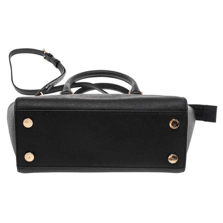 Pre Owned Michael Kors Black Leather Selma Satchel