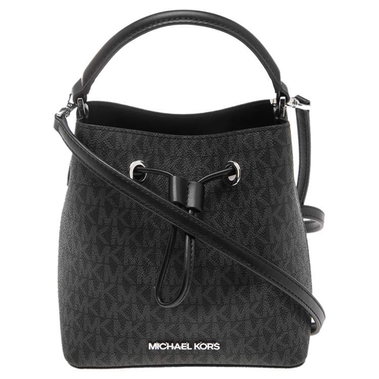 Suri small quilted faux leather bucket bag
