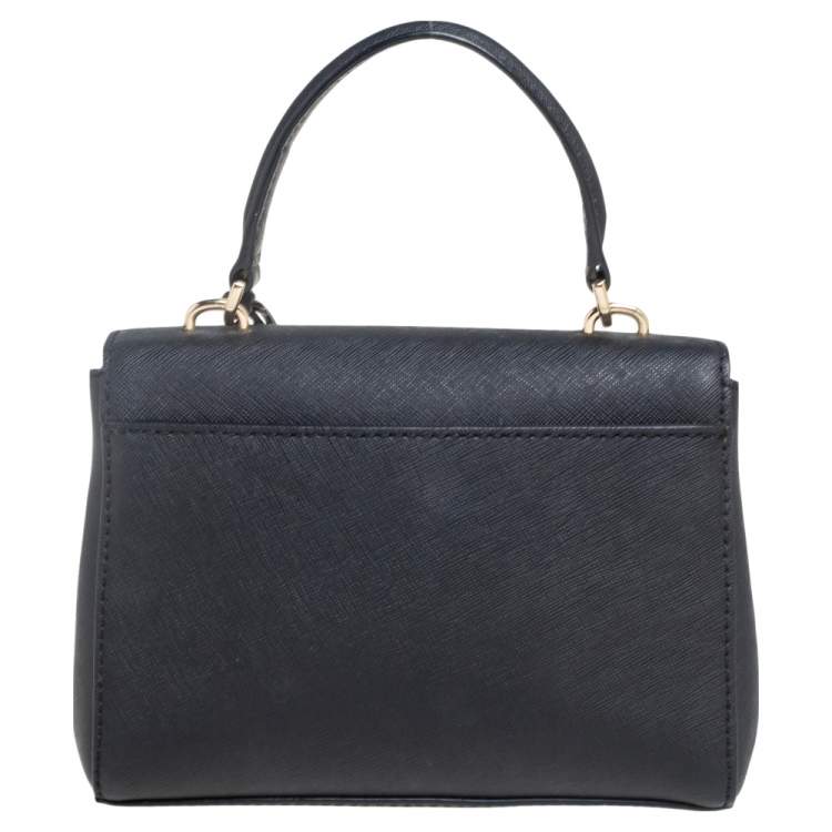 Pre Owned Michael Kors Black Leather Mini Ava Crossbody Bag