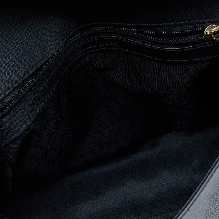 Pre Owned Michael Kors Black Leather Small Ava Top Handle Bag