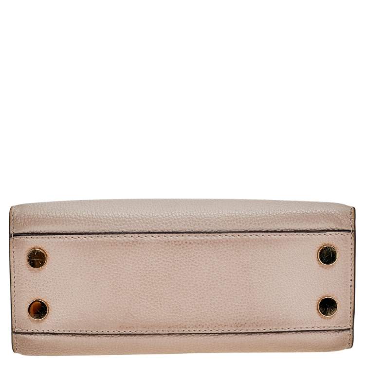 Pre Owned Michael Kors Beige Leather Medium Reagan Tote