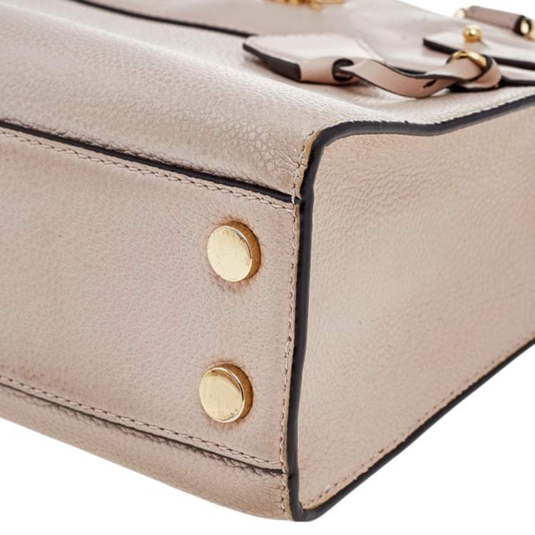 Pre Owned Michael Kors Beige Leather Medium Reagan Tote