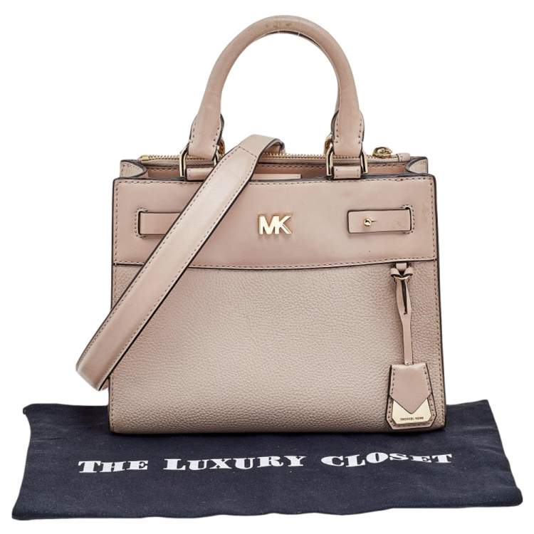 Pre Owned Michael Kors Beige Leather Medium Reagan Tote
