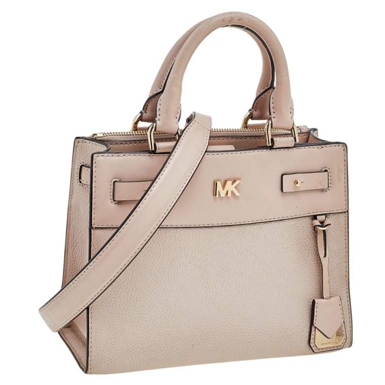 Pre Owned Michael Kors Beige Leather Medium Reagan Tote