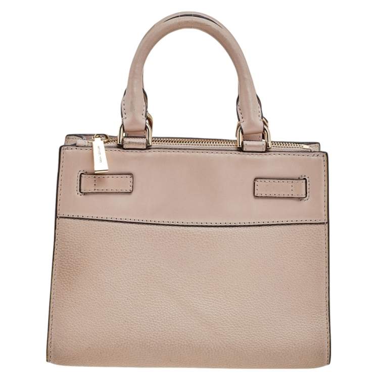 Pre Owned Michael Kors Beige Leather Medium Reagan Tote
