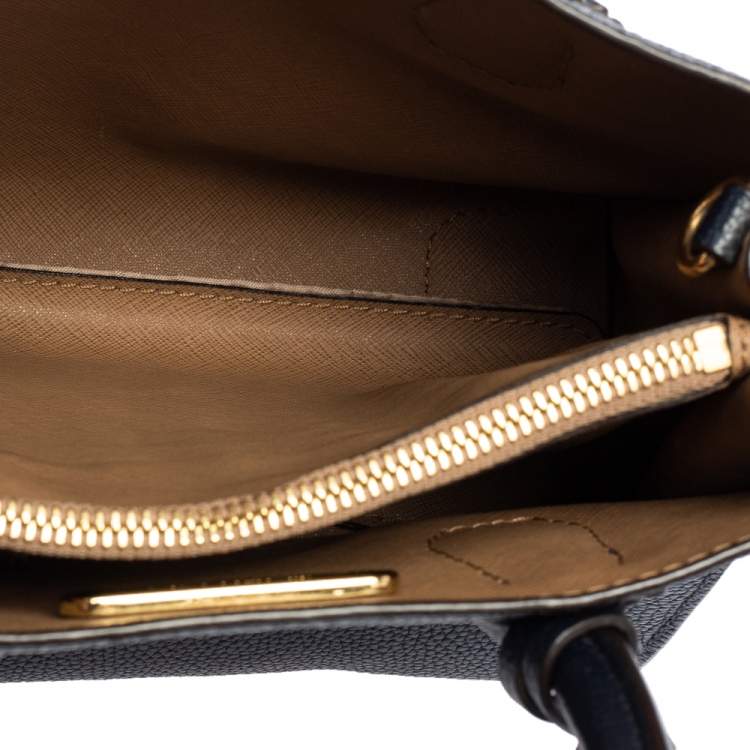 Pre Owned Michael Kors Blue Leather Mini Mercer Tote