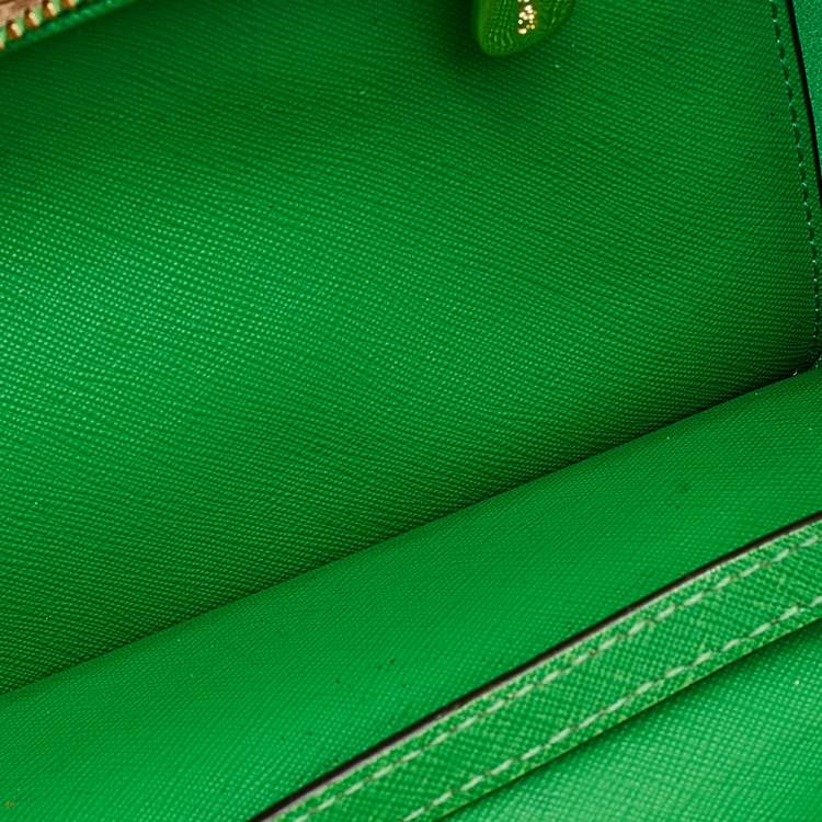 Pre Owned Michael Kors Green Leather Small Jet Set Travel Tote