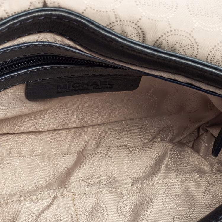 Pre Owned Michael Kors Navy Blue Quilted Leather Hamilton Chain Shoulder Bag