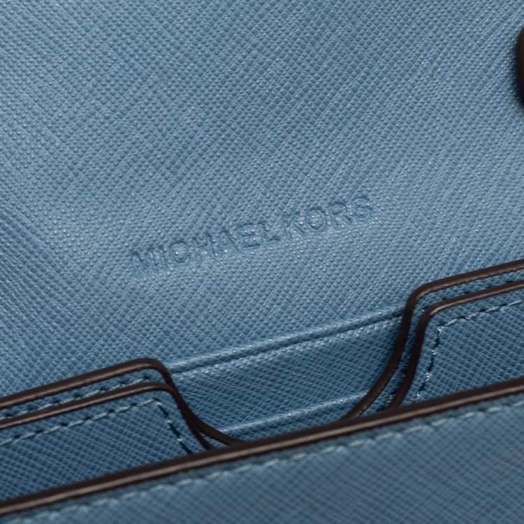 Pre Owned Michael Kors Blue Leather Crossbody Bag