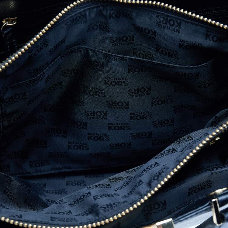 Pre Owned Michael Kors Black Leather Florence Satchel