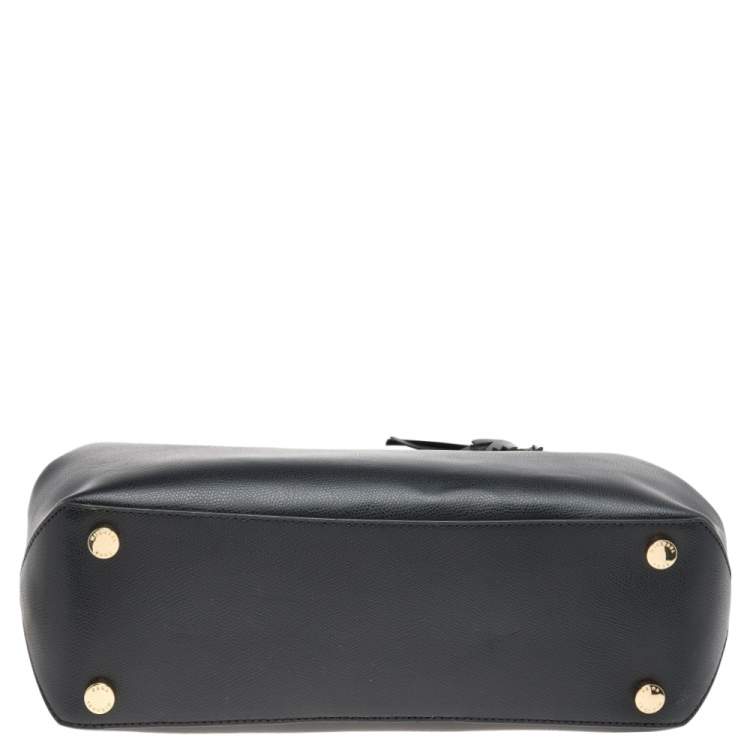 Pre Owned Michael Kors Black Leather Florence Satchel