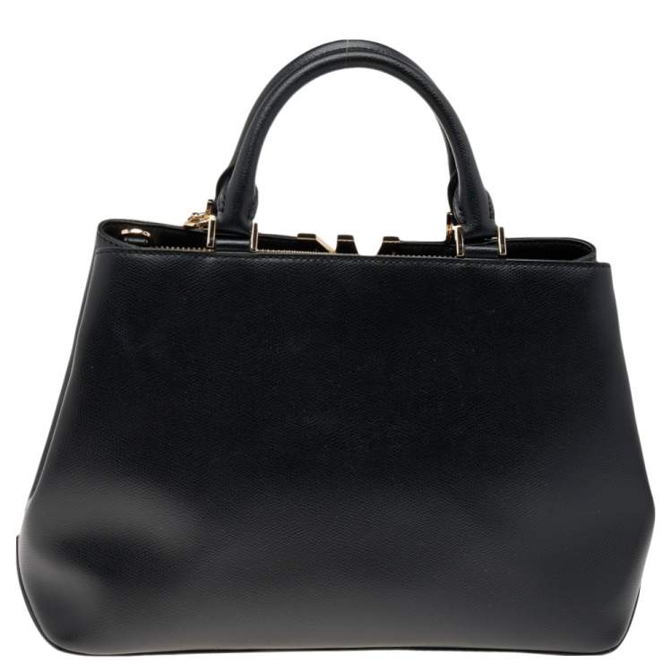 Pre Owned Michael Kors Black Leather Florence Satchel